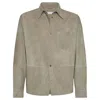 Brunello Cucinelli Khaki Coat With Classic Collar