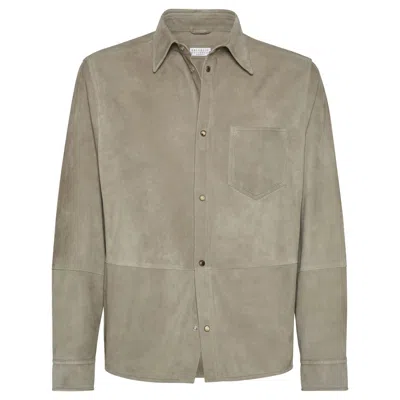 BRUNELLO CUCINELLI LEATHER SHIRTS