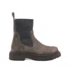 Brunello Cucinelli Chunky Sole Ankle Boots With Elastic Panels