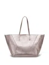 BRUNELLO CUCINELLI LEATHER SHOPPING TOTE WITH PRECIOUS DETAILS