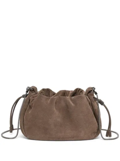 BRUNELLO CUCINELLI BRUNELLO CUCINELLI LEATHER SHOULDER BAG