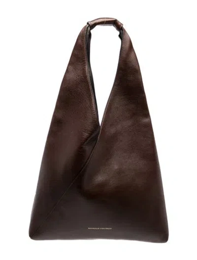 Pre-owned Brunello Cucinelli Leather Shoulder Bag In Brown