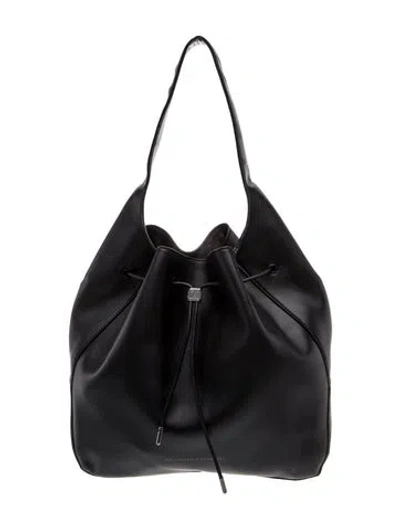 Pre-owned Brunello Cucinelli Leather Shoulder Bag W/ Tags In Black