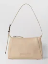 Brunello Cucinelli Leather Shoulder Bag With Adjustable Top Handle In Nude