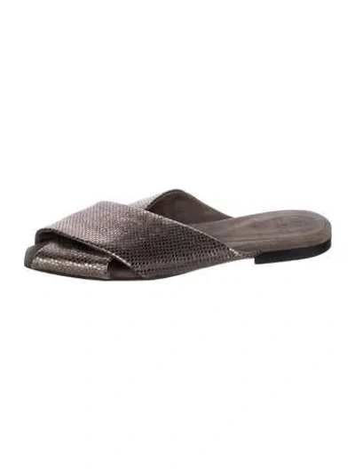 Pre-owned Brunello Cucinelli Leather Slides