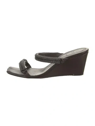Pre-owned Brunello Cucinelli Leather Slides In Brown