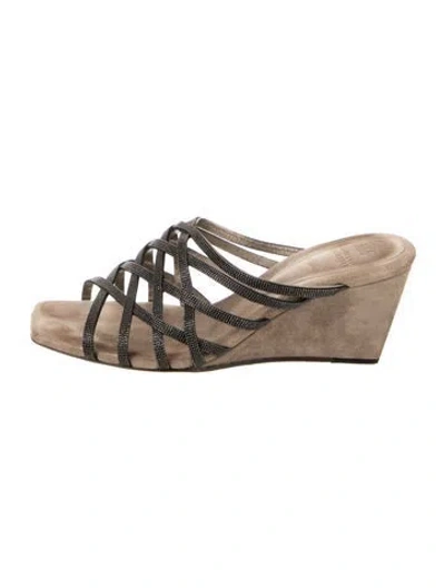 Pre-owned Brunello Cucinelli Leather Slides In Multi