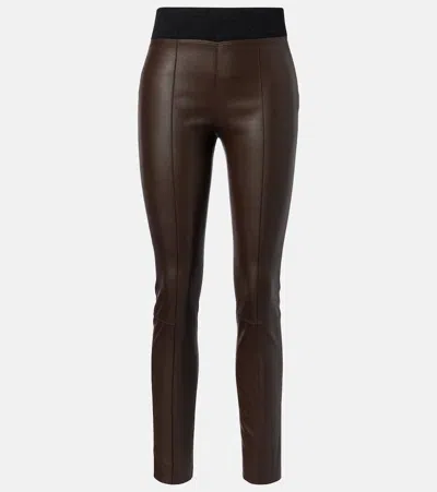 Brunello Cucinelli Leather Slim Pants