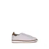 Brunello Cucinelli Leather Sneakers In Neutral