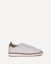 Brunello Cucinelli Leather Sneakers In Neutral