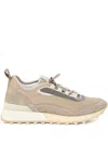 Brunello Cucinelli Chunky Sole Suede Finish Sneakers In Neutral