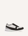 Brunello Cucinelli Flat Sole Leather Sneakers With Suede Insert In White