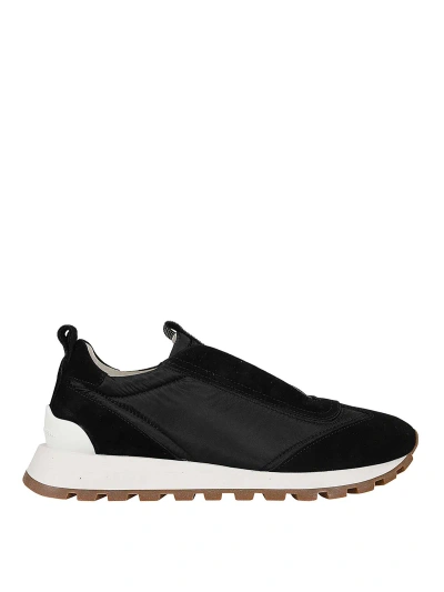 Brunello Cucinelli Leather Sneakers In Black