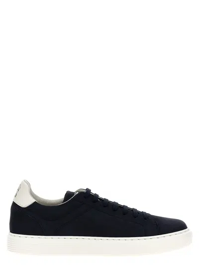 Brunello Cucinelli Leather Trainers Blue