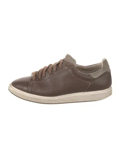 Pre-owned Brunello Cucinelli Leather Sneakers In Brown