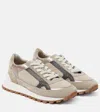 Brunello Cucinelli Leather Sneakers In Brown