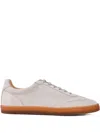 Brunello Cucinelli Leather Sneakers In Gray