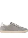 Brunello Cucinelli Lace-up Suede Sneakers In Gray