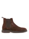 Brunello Cucinelli Suede Chelsea Boots In Naranja