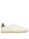 Brunello Cucinelli Leather Low-top Sneakers In Neutral