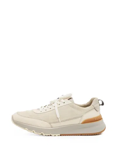 Pre-owned Brunello Cucinelli Leather Sneakers In Neutral