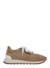 Brunello Cucinelli Lace-up Leather Sneakers In Multi