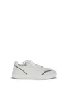 Brunello Cucinelli Leather Sneakers With Shiny Details In Animal Print