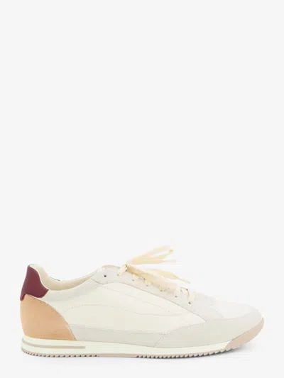 BRUNELLO CUCINELLI LEATHER SNEAKERS WITH SUEDE INSERTS
