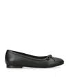 Brunello Cucinelli Beaded Leather Ballet Flats In Black