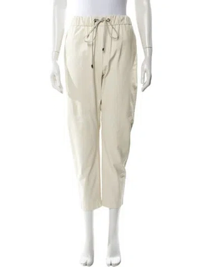 Pre-owned Brunello Cucinelli Leather Straight Leg Pants W/ Tags In Neutral