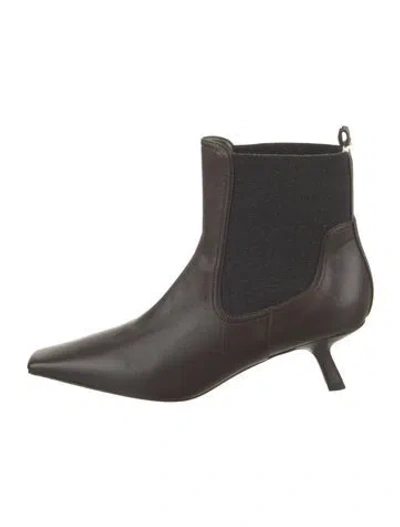 Pre-owned Brunello Cucinelli Leather Studded Accents Chelsea Boots In Brown