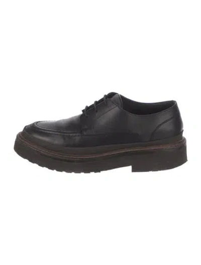 Pre-owned Brunello Cucinelli Leather Studded Accents Oxfords In Black