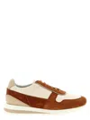 Brunello Cucinelli Suede Rubber Sole Leather Sneakers In Brown