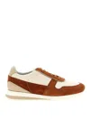 Brunello Cucinelli Suede Rubber Sole Leather Sneakers In Multi