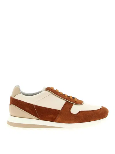 BRUNELLO CUCINELLI LEATHER SUEDE SNEAKERS