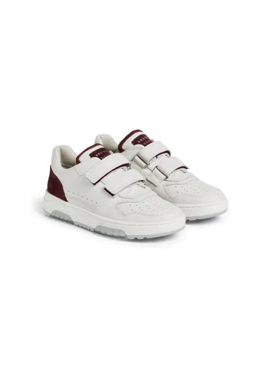 Brunello Cucinelli Leather Suede Touch-strap Sneakers In 白色