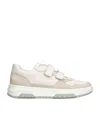 Brunello Cucinelli Leather Suede-trim Velcro Sneakers In White