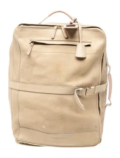 Pre-owned Brunello Cucinelli Leather Suitcase In Neutrals