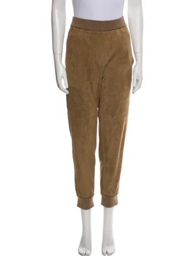 Pre-owned Brunello Cucinelli Leather Sweatpants In Brown