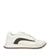 Brunello Cucinelli Leather Tech Sneakers In White