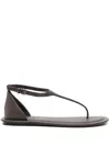 Brunello Cucinelli Brown Sandals With Adjustable Buckle Closure And Monil Detail