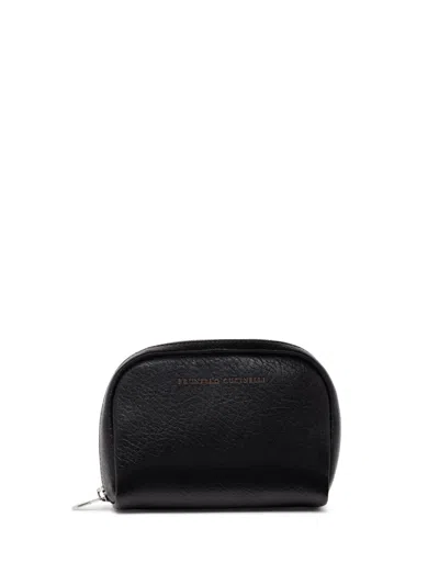 BRUNELLO CUCINELLI LEATHER TOILETRY BAG