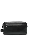 Brunello Cucinelli Men Leather Toiletry Bag In Black