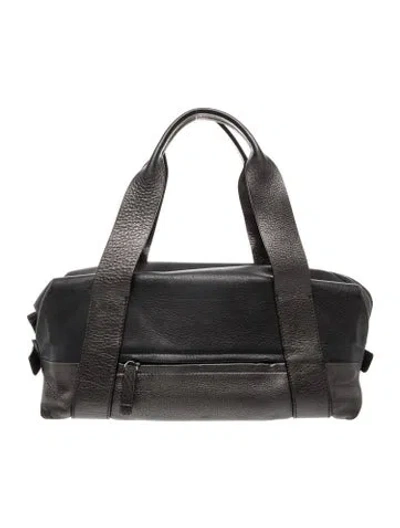 Pre-owned Brunello Cucinelli Leather Top Handle Bag In Black
