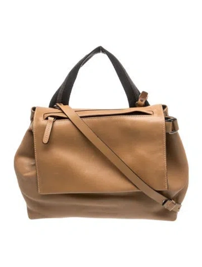 Pre-owned Brunello Cucinelli Leather Top Handle Bag In Brown