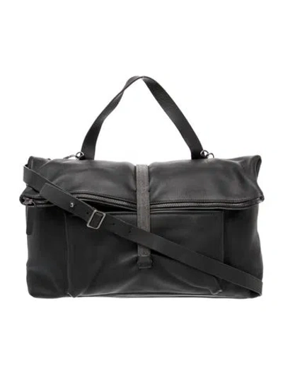 Pre-owned Brunello Cucinelli Leather Top Handle Bag In Gray