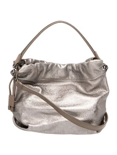 Pre-owned Brunello Cucinelli Leather Top Handle Bag In Gray