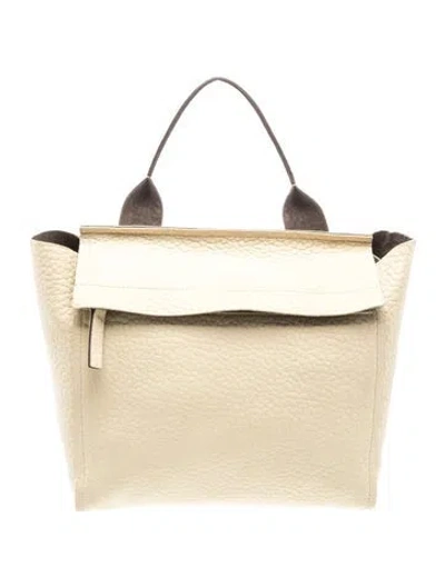 Pre-owned Brunello Cucinelli Leather Top Handle Bag In Green