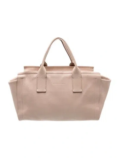 Pre-owned Brunello Cucinelli Leather Top Handle Bag In Neutral