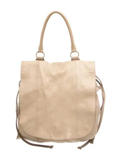 Pre-owned Brunello Cucinelli Leather Top Handle Bag In Neutral